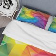thumbnail image 4 of Designart Ensemble de Literie Moderne et Contemporain 'Rainbow 3D Triangle Geometry' - Housse de Couette et Impostes, 4 of 4
