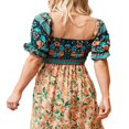 thumbnail image 5 of MesaSe Women‘s Summer Boho Dress Floral Print Square Neck Ruffle Swing Beach Party Long Maxi Dress Style E S, 5 of 5