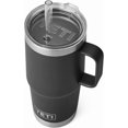 thumbnail image 1 of YETI Rambler Tasse à Paille 25 oz, Isolée sous Vide, Acier Inoxydable, Noir, 1 of 8