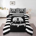 thumbnail image 1 of Erosebridal RV Car Stripes Bedding Sets Full with Comforter,Camping Adventure Duvet Insert,Cartoon Car Decor,Reversible,3pcs, 1 of 7