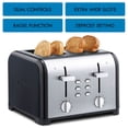 thumbnail image 3 of Kenmore 4-Slice Black Stainless Steel Toaster, Dual Controls, Wide Slot, 3 of 11