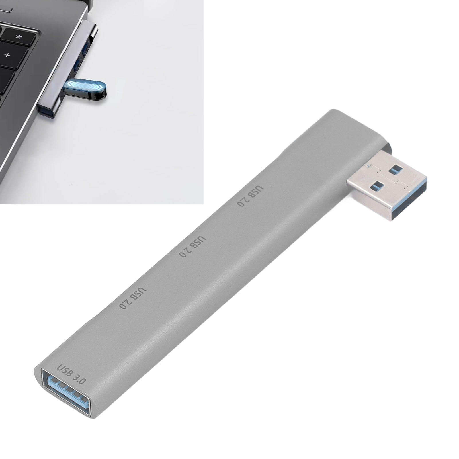 USB Docking Station, 4 Ports Slim Portable USB Hub Dock  For Peripherals