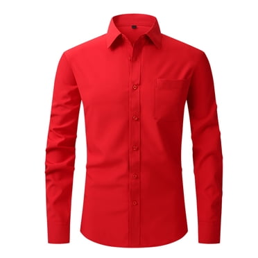 Meichang Chemises Habillées pour Hommes Unies à Manches Longues Extensibles Infroissables Chemise Formelle Affaires Décontractée à Boutons Chemises Ajustées en Oxford
