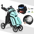 thumbnail image 3 of Goplus Chariot de Golf Pliant à 4 Roues avec Sac, Tableau d'Affichage, Poignée Ajustable, Gris, 3 of 10
