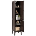 thumbnail image 2 of Costway Freestanding Bathroom Storage Cabinet Linen Tower Kitchen Living Room Brown, 2 of 10
