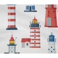 thumbnail image 5 of oneOone Cotton Flex Red Fabric Sea Lighthouse Craft Projects Decor Fabric Printed By The Yard 40 Inch Wide, 5 of 5