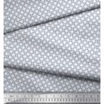 thumbnail image 2 of Soimoi White polyester Crepe Fabric Square Geometric Printed Craft Fabric by the Yard 42 Inch Wide, 2 of 3