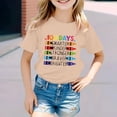thumbnail image 2 of LUOGENLI T-Shirt pour Filles Enfants Mode Décontractée Imprimé Col Rond Manches Courtes T-Shirt Haut Chemises pour Filles Tendance Été Plus Kaki 12-13 Ans, 2 of 4
