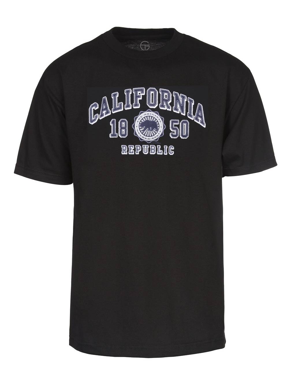 T-Shirts à Manches Courtes pour Hommes California Pride - California Republic Blac, 2X