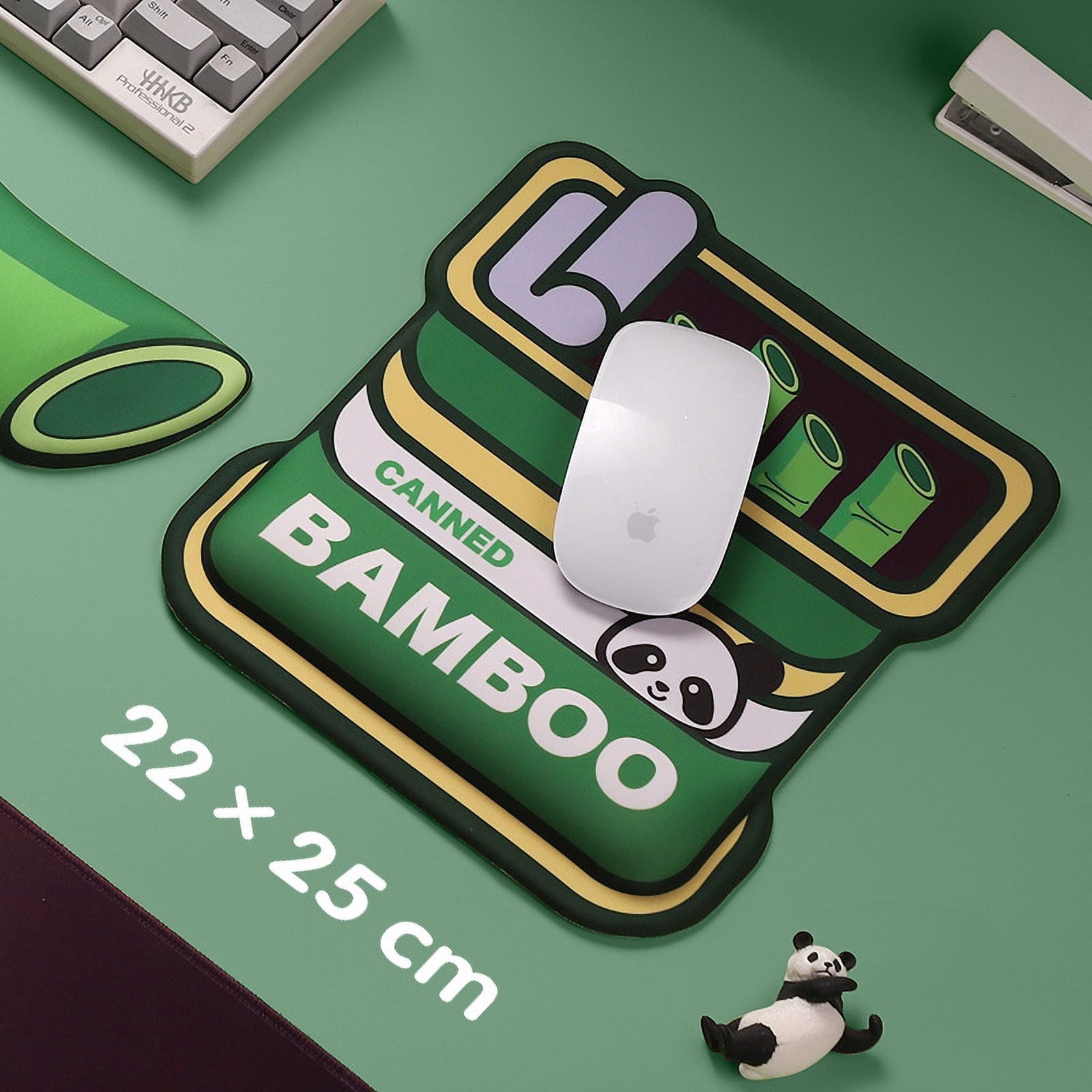 Little Bear Hall Bamboo Silicone Mouse Pad Memory Foam Keyboard Hand and Wrist Pad Oversized Mouse Pad