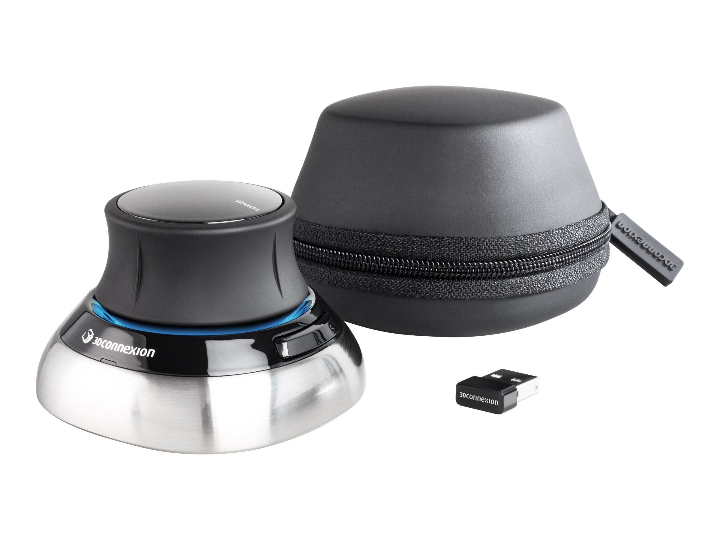 3Dconnexion SpaceMouse Wireless - 3D mouse - 2 buttons - wireless, wired - 2.4 GHz - USB wireless receiver