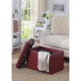 thumbnail image 3 of Convenience Concepts Designs4Comfort Accent Storage Ottoman in Red Faux Leather, 3 of 3