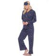 thumbnail image 2 of White Mark Women's Three-Piece Button-Down Pajama Set, 2 of 5