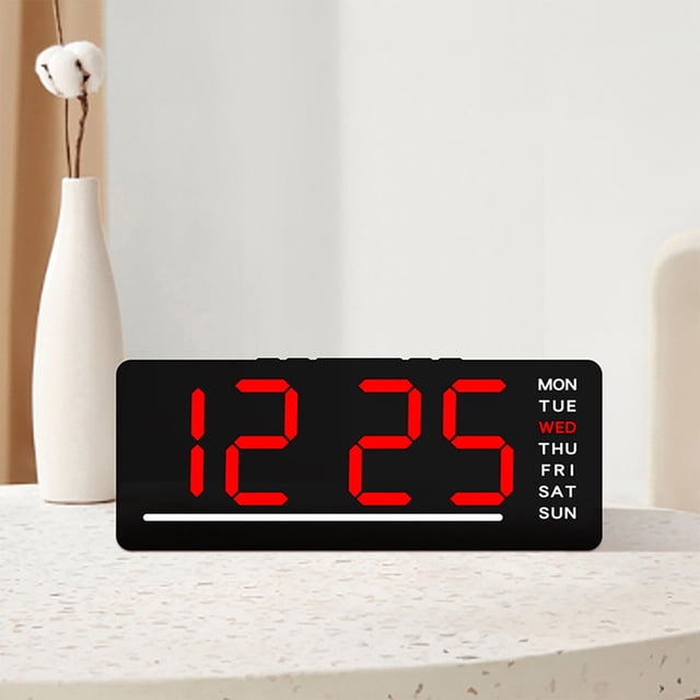 Alarm Clock under $5! CQCYD Digital Alarm Clock, Multi-Functional LED Clock with Date Temperature, Battery or Electric Powered, Bedside Desk Clock