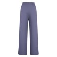 thumbnail image 3 of Pants for Women, Womens Fashionable Striped Printed Drawstring Wide Leg Pants, 3 of 4
