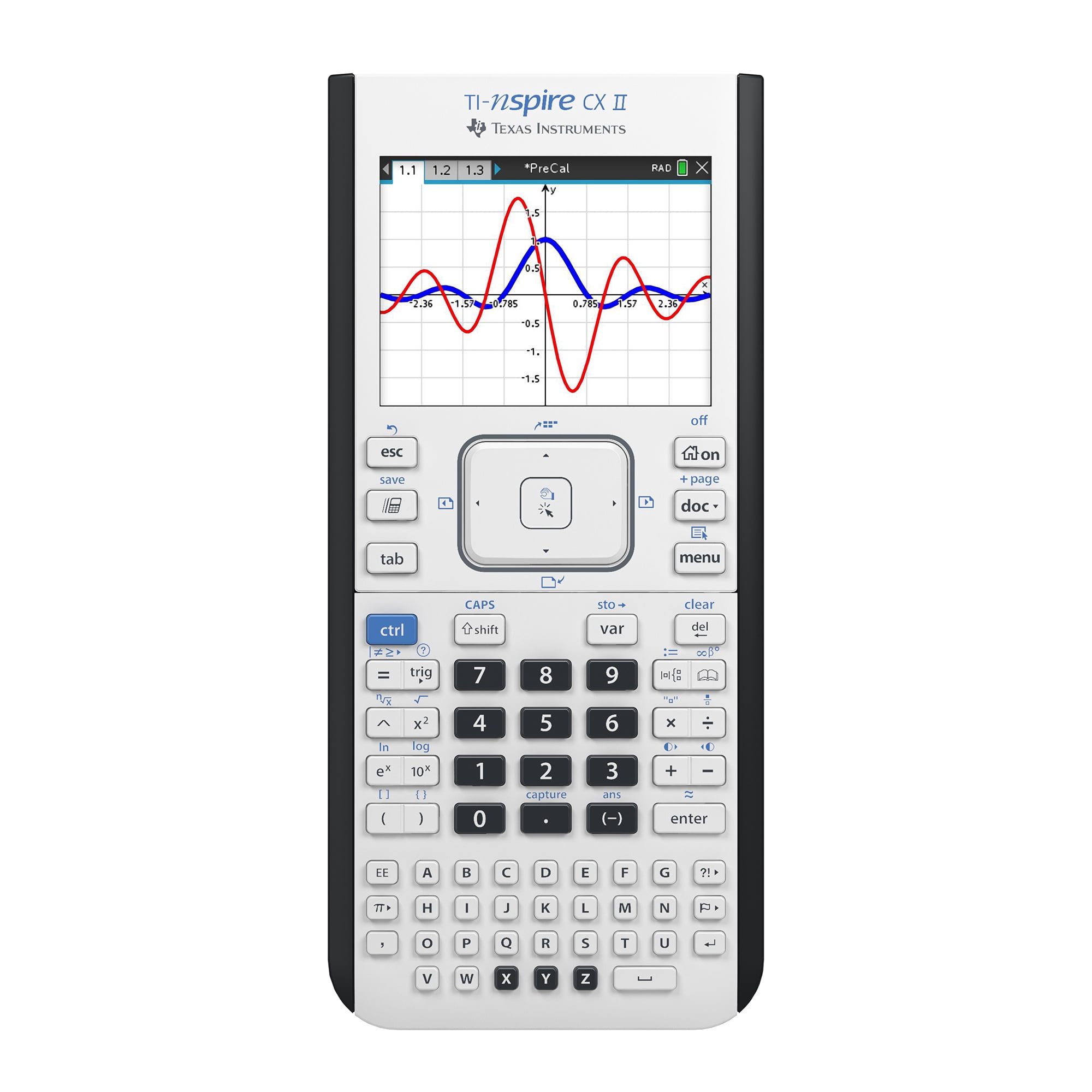Texas Instruments TI-Nspire CX II graphing calculator, White