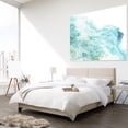 thumbnail image 4 of CorLiving Bellevue Queen Polyester Upholstered Platform Bed with Rectangle Tufted Headboard and Slats, Cream, 4 of 9