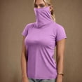 thumbnail image 2 of BiZtdJrK T-Shirt de Base de Protection Solaire pour Femme avec Masque Facial à Manches Courtes Confortable et Léger T-Shirts Pêche Randonnée Tenues de Plein Air Rose Vif TG Offres chez Walmart, 2 of 8