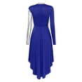 thumbnail image 2 of RUNQHUI Robe de Danse Or Métallique pour Femmes, Jupe de Culte Bleue TG, 2 of 7