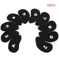 thumbnail image 4 of bedienty 10Pcs Black New Sponge Head Cover Club Iron Putter Headcover Set NE 2Set, 4 of 6