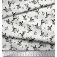 thumbnail image 2 of Soimoi Georgette Viscose Fabric Leaves,Flower & Humming Bird Print Fabric by Yard 42 Inch Wide, 2 of 3