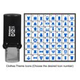 thumbnail image 2 of Printtoo Personalized Clothes Theme Icons Round Rubber Stamp Self Inking Stamper 12 mm-Red, 2 of 7