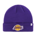 thumbnail image 1 of Lakers de Los Angeles NBA Tuque en Tricot à Revers Relevé, 1 of 1