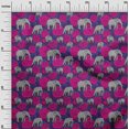 thumbnail image 3 of oneOone Georgette Viscose Fuschia Pink Fabric Animal Sewing Craft Projects Fabric Prints by Yard 42 Inch Wide, 3 of 4