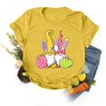 thumbnail image 4 of Shorts Décontractés pour Femmes, Col Rond Ample, Manches Courtes, Imprimé Lettre, Blouse T-Shirt, 4 of 4