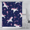 thumbnail image 1 of PANDACO Rideau de Douche en Tissu Licorne (72 Pouces x 72 Pouces), 1 of 4