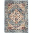 thumbnail image 1 of homeroots home decor 385550 5’ x 7’ Ivory and Light Blue Distressed Area Rug, 1 of 1