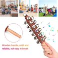 thumbnail image 2 of Hand JingleBells Hand Sleigh Bells Wooden Shaker Jingle Bells Stick Musical Percussion Instrument Bells for Holiday Home, 2 of 6