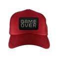 thumbnail image 1 of Gravity Threads Game Over Patch Adjustable Trucker Hat - Red, 1 of 2