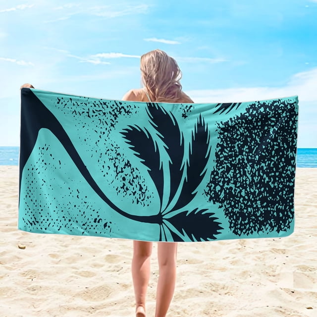 Microfiber Beach Towel Super Colorful Bath Towel Sandproof Beach Blanket Multi-Purpose Towel For Travel Swimming Pool 30x60 Inch