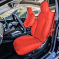 thumbnail image 2 of For 2020-2024 Tesla Model Y FH Group Faux Leather Custom Fit Car Seat Covers Front Set - Solid Red, 2 of 6
