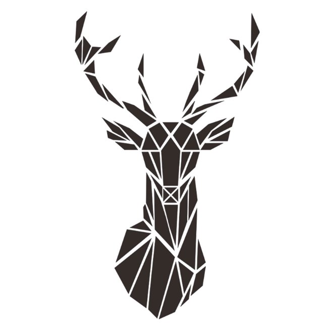 Wweixi Multifunctional 3D Mirror Deer Wall Sticker For Various Uses Personalized Home black XXL 1Set