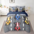 thumbnail image 2 of Boys Race Car Twin Bedding Set 7 Piece Sports Games Comforter Set With Sheets Racing Car Bed In A Bag For Kids Teen Men Speed Sports Car Bed Set Reversible, 2 of 5