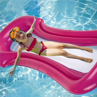 Inflatable Pool Float Inflatable Net Floating pool float inflatable floating Bed Summer Beach Floaty Party Toys Lounge Swimming Toy for Kids Adults