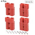 thumbnail image 2 of Unique Bargains 6 Gauge Battery Quick Connect Disconnect 50A Wire Connector for Winch Auto Car Trailer Driver Red, 4pcs, 2 of 5