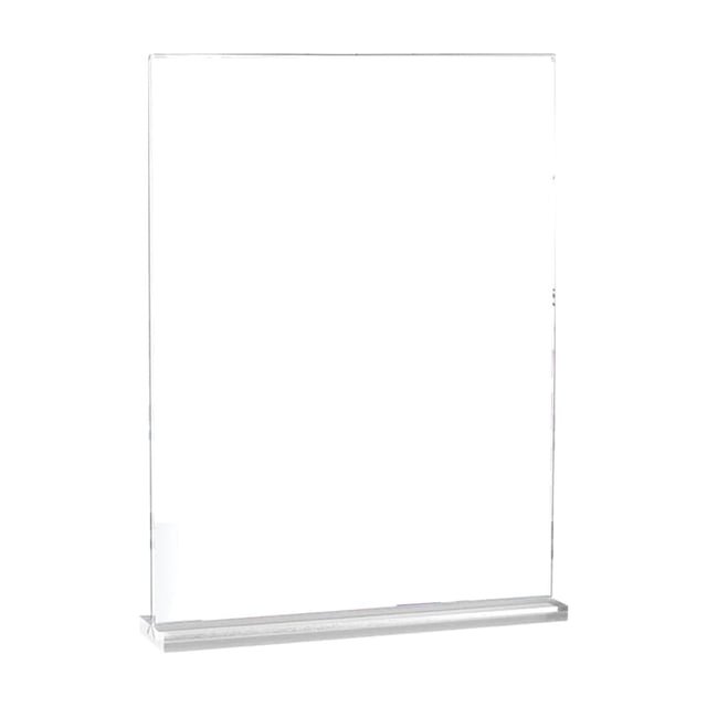 Harpily Acrylic Sign Holder 8.5 X 11 Vertical T Shape Clear Plastic Sign Holder Double Clear Display Stand Table Top Sign Paper Holder Sign Holder Suitable for Store Rest One Size Clear