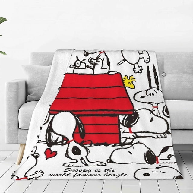 v316 Blankets Peanuts Snoopy In The World Throw Blankets Cute Blanket for Bedding Couch Soft Bed Rug Blankets jju316