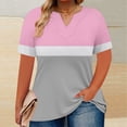thumbnail image 1 of LOVZFMLL T-Shirts d'Été pour Femmes à Col en V Imprimés, Coupe Ample, Manches Courtes, 1 of 5
