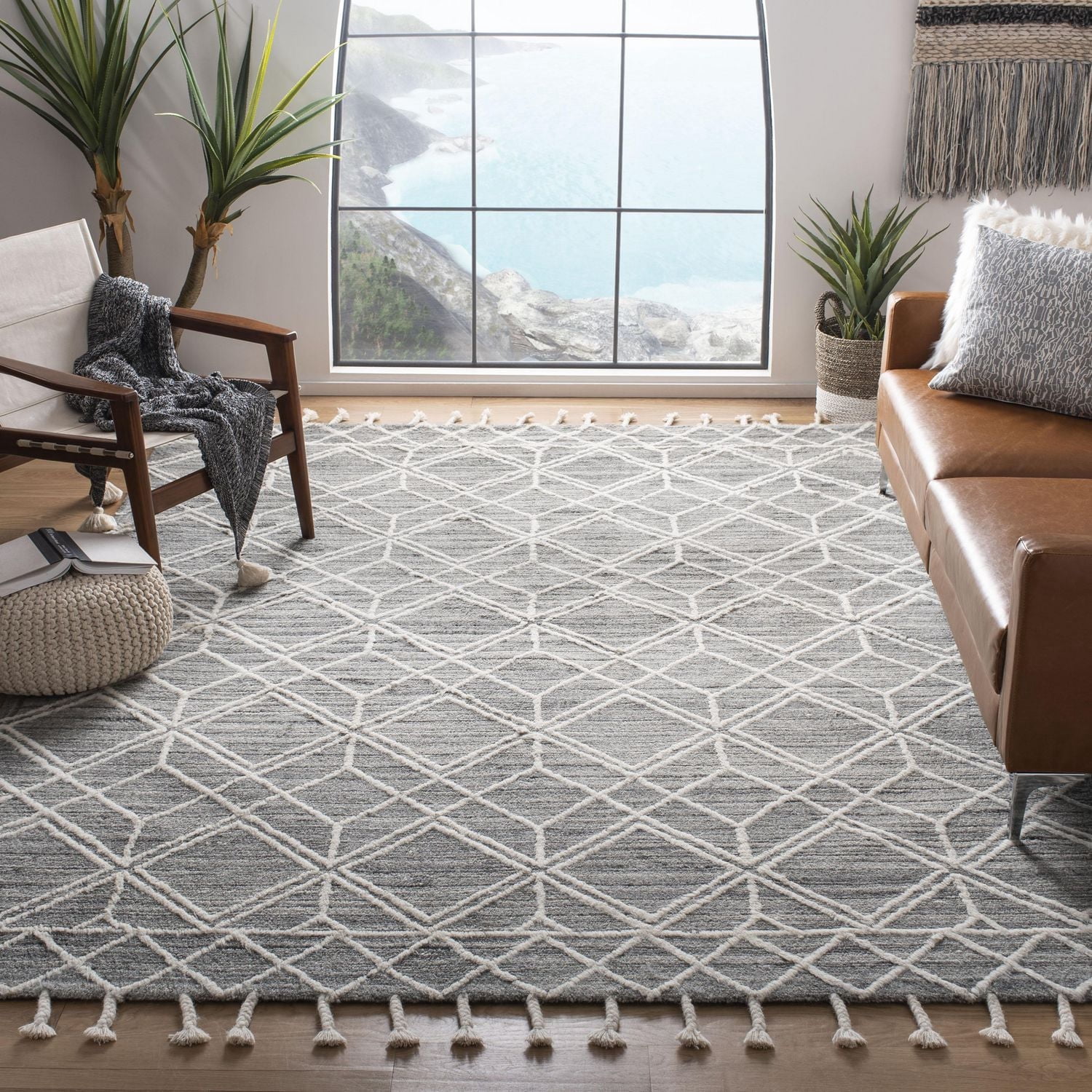 SAFAVIEH Casablanca Selma Abstract Geometric Shag Area Rug