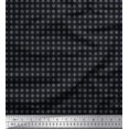 thumbnail image 1 of Soimoi Black Modal Satin Fabric Snow Flakes Floral Print Fabric by the Yard 42 Inch Wide, 1 of 3