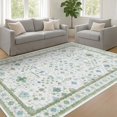 thumbnail image 3 of Hazo Haus Tapis Lavable Vert Crème 6x8, 3 of 7
