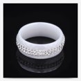 thumbnail image 3 of keepw Ceramics Fashionable Women S Ceramic Ring Wedding And Special Occasions Rings For Wedding AB black Size 9, 3 of 6