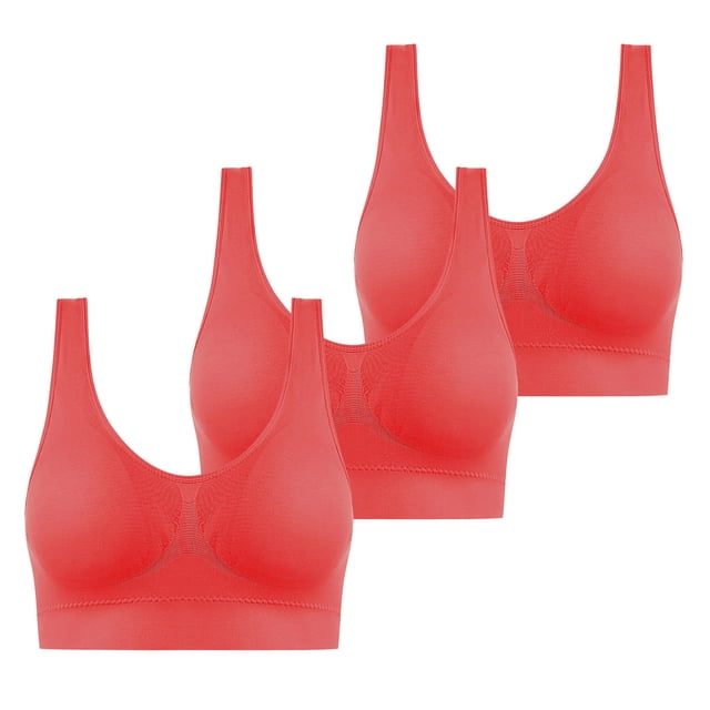 Soutien-gorge Grande Taille pour Femmes, Soutien-Gorge Rembourré, Encolure en V, Style Balconnet, W-1770 Rouge-A TG