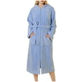 thumbnail image 2 of LSLJS Robe de Mode pour Femmes Peignoir Allongé Garde au Chaud Col à Revers Même Style pour Hommes et Femmes Manches Longues, Peignoirs Cadeaux pour Femmes, 2 of 5