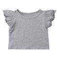 thumbnail image 1 of Infant Toddler Baby Girl Top Basic Plain Ruffle T-Shirt Blouse Casual Clothes, 1 of 3
