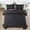 Black, variant on JML 3 Pieces Black King Comforter Set, Soft Microfiber Bedding Set With 1 Comforter and 2 Pillow Cases Suit for All Seasons
